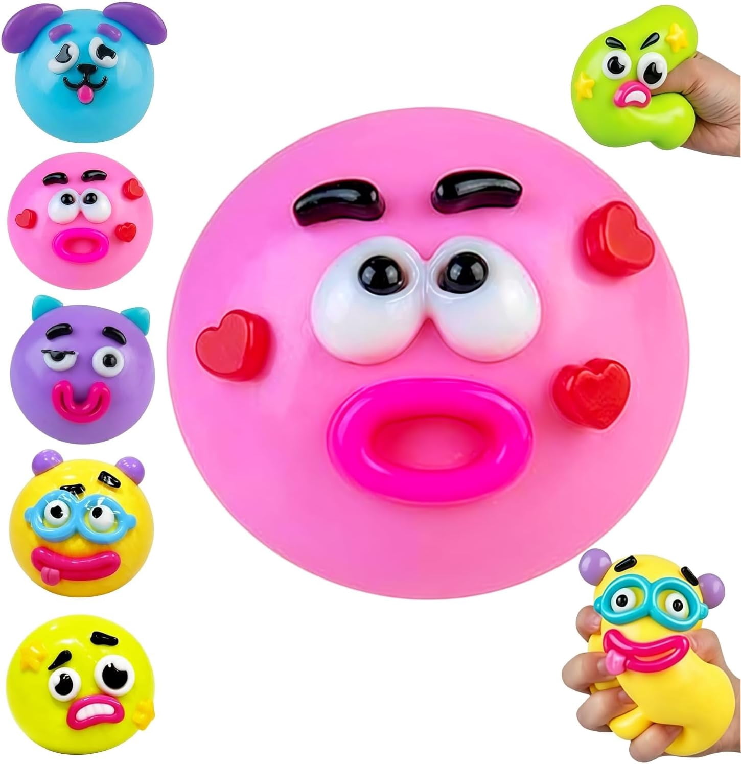 New Smushers Squishy - Curiosities Smushers Dog Face Swap Squishy, Soft Slow Rising Stress Relief for Stress & Anxiety Relief, Cute Dog Face Sensory Fidget for for Adults Anxiety Relief