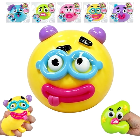New Smushers Squishy, Smushers Face Squishy, Curiosities Smusherr Dog Face Swap Squishies, Cute Slow Rise Sensory Fidget Ball, Stress Relief Stretchy Squeeze Ball for Birthday Party Gift
