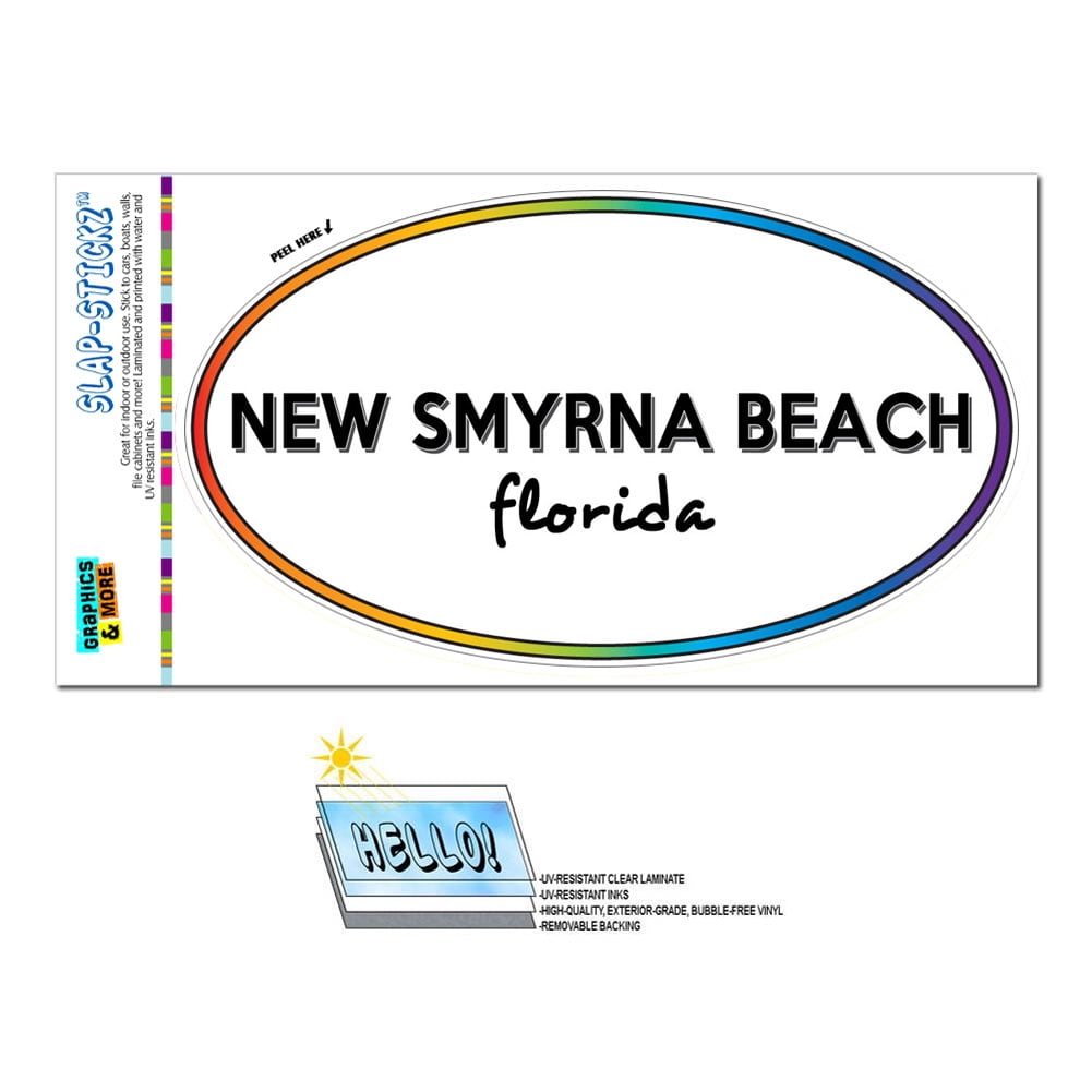 Autocollant Bumper Clearwater Beach Florida Ovale - Sticker Vinyle Neuf SS01