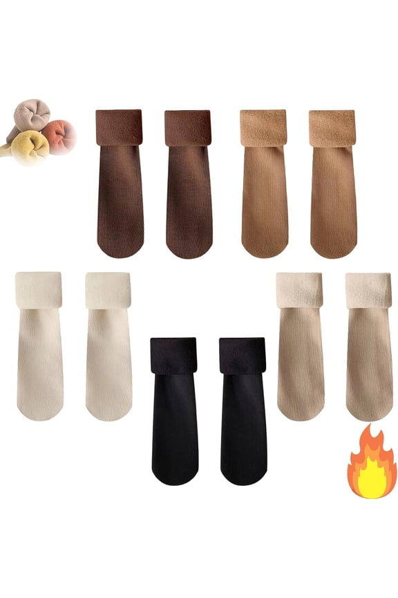 New Snugly Velvet Winter Thermal Socks 2/5-Pack, Thin Warm Liner Socks for Women and Men, All Season Comfort for Outdoor Sports, Work and Daily Wear