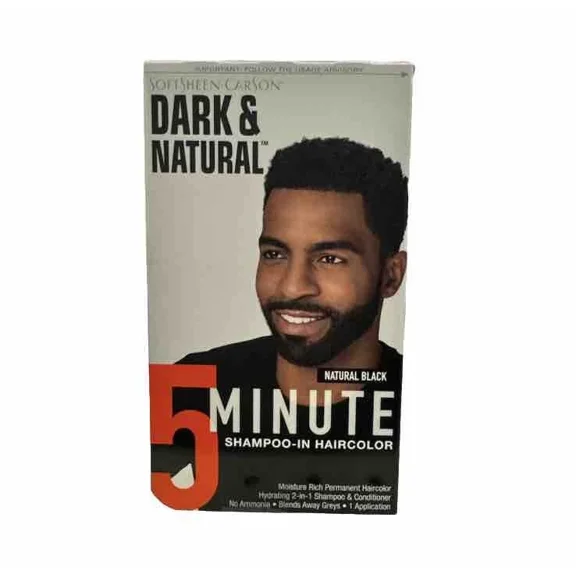 New Soft Sheen Carson Black Hair Color For Men Permanent Dye Dark &Natural 5 Min