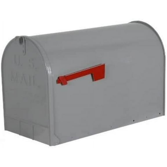 New Solar Group Jumbo Size Steel Rural Mailbox ST200000, Gray