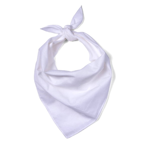 New Solid Color Cotton Bandanas - White