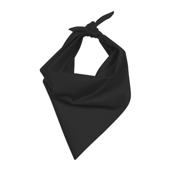 New Solid Color Cotton Bandanna - Black