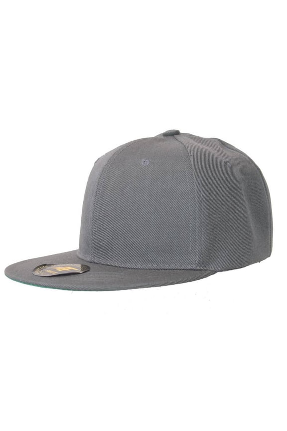 New Solid Flatbill Snapback hat - Charcoal