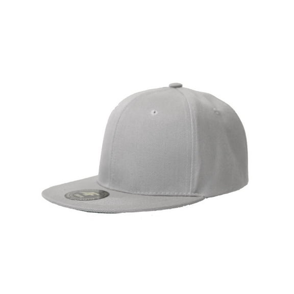 New Solid Flatbill Snapback hat - Light Grey