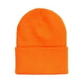 thumbnail image 1 of New Solid Winter Long Beanie - Orange 1pc, 1 of 1