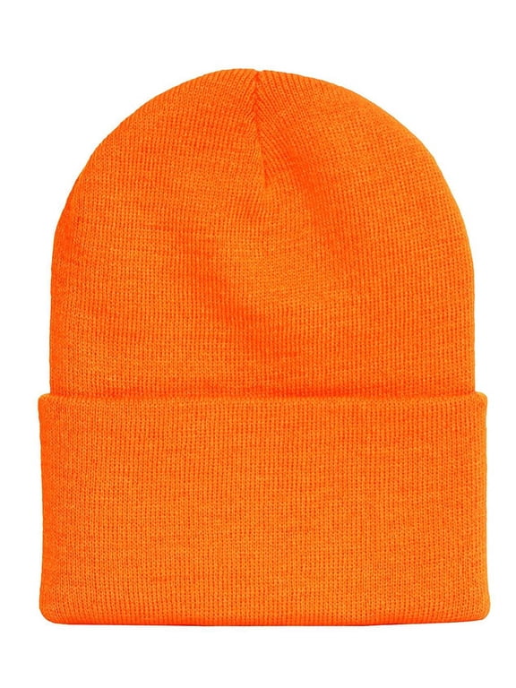 New Solid Winter Long Beanie - Orange 1pc