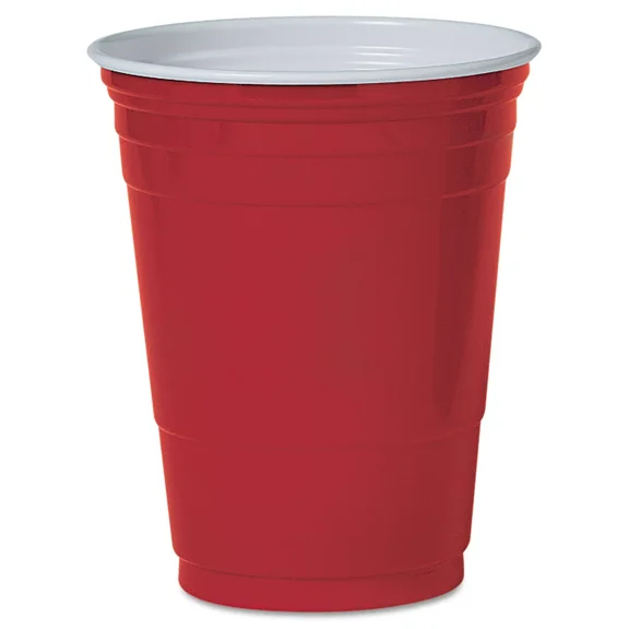 SOLO Red Cold Plastic Party Cups 16 Ounce 50 Pack