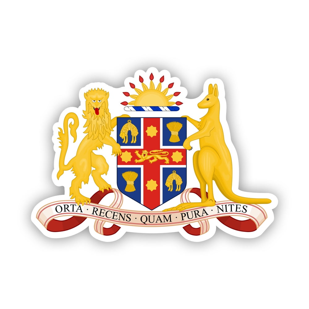 New South Wales Coat of Arms Sticker Decal - Self Adhesive Vinyl ...