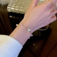thumbnail image 1 of New Sparkling Golden Silver Color Bracelet Two-Piece Set Women's Fashion Trendy Daily Accessories Party Jewelry Birthday Gifts, 1 of 6