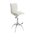 thumbnail image 1 of New Spec Adjustable Faux Leather Swivel Barstool in White (Set of 2), 1 of 3