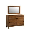 thumbnail image 1 of New Spec Monte Rosa Mid Century 6 Drawer Wood Dresser in Walnut, 1 of 3