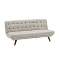 thumbnail image 1 of New Spec Furniture Urban Sofabed Upholstery Fabric With Wooden Legs In Beige, 1 of 5