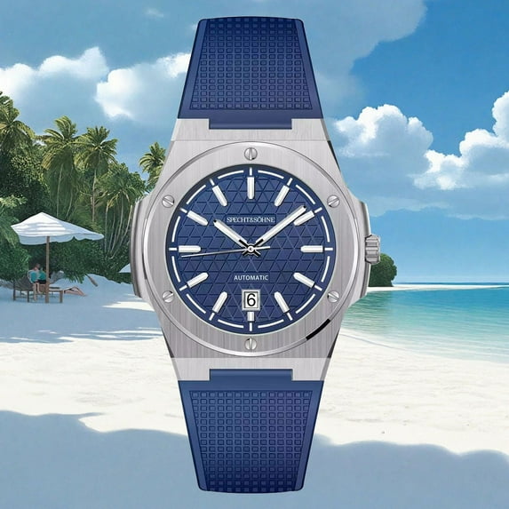 New Specht & Söhne Unique Design 37MM Men's Watches Mechanical Watch NH35 Movt Stainless Steel Luminous Classic Watch Waterproof