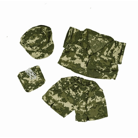 Plush Gear Special Forces Camo Clothes for 14"-18" Plush Toys Army Military Uniform Outfit for Stuffed Animals