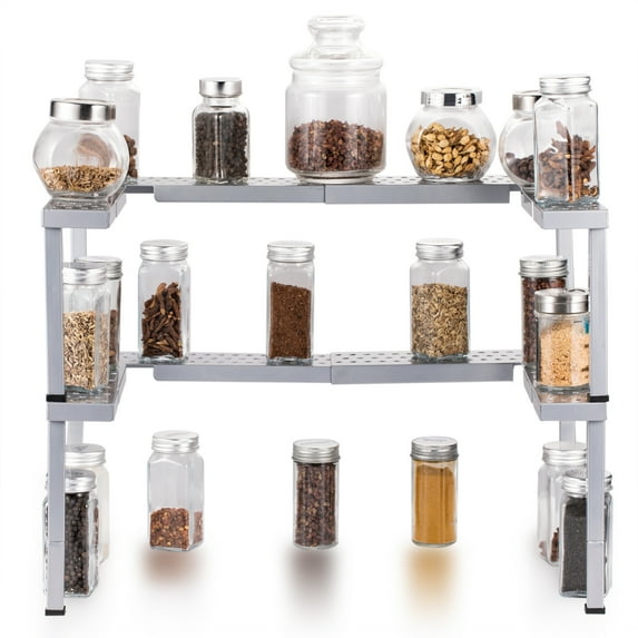 New Spicy Shelf Patented Stackable Organizer Adjustable Spice Rack