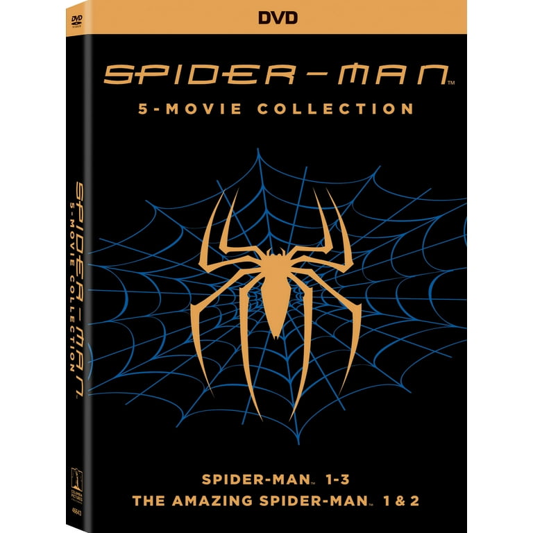 New Spider-Man 5 Film Set: Original Trilogy & Amazing 1-2 with Slipcover  (DVD)