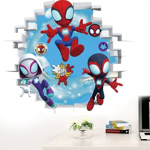 Superhero Wall Stickers Spider-Man Wall Decals Spidey Room Decor