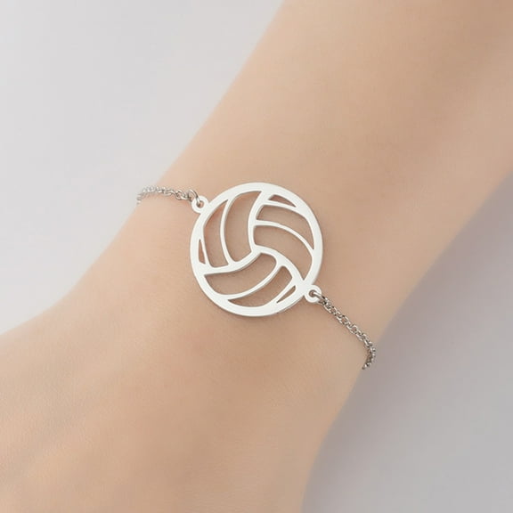 New Sports Accessories Series Fashion Geometric Round Hollow Volleyball Football Bracelet Design