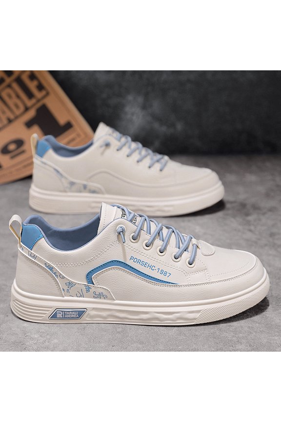 New Spring Casual White Flat Shoes for Men