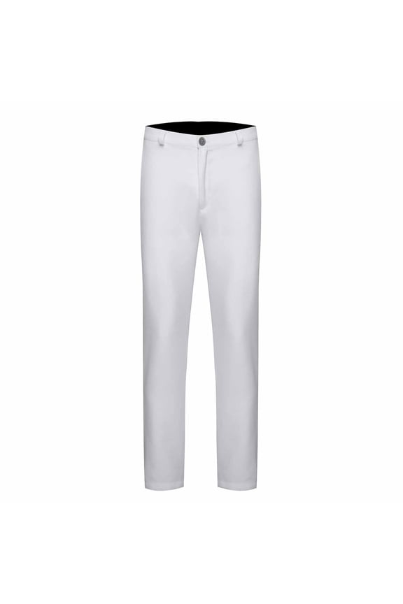 New Holiday Formal Slim Straight Trousers Suit Pants Dress Pants for Men White 16