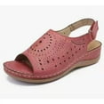 thumbnail image 1 of New Spring Fashion Fresh Trends & Styles,AXXD Women's Shoes Summer Ladies Breathable Cloth Slippers Sandals Flat Shoes for Women'S Easter Outfits Red 6.5, 1 of 5