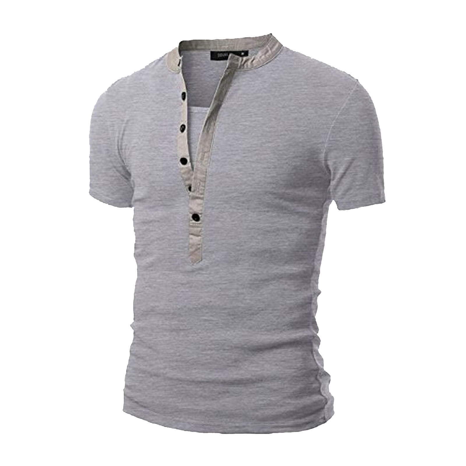 New Spring Fashion,POROPL Summer Solid Slim Short Sleeve Mens Dress