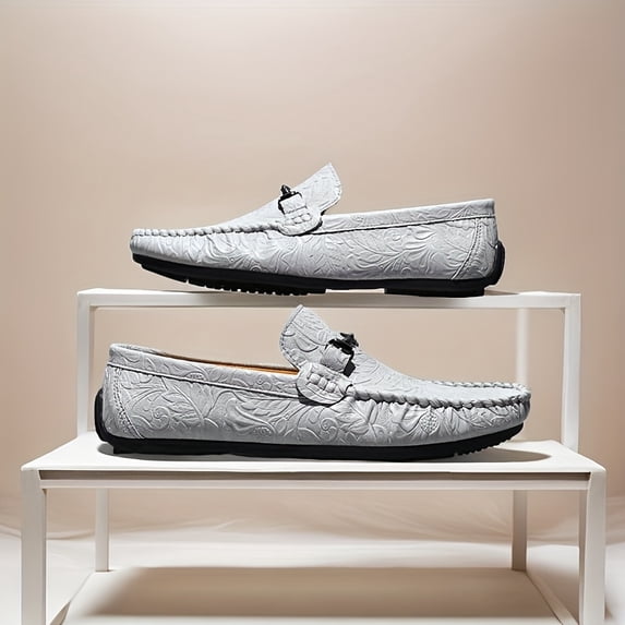 New Spring Loafers for Men, Easy to Wear Slip-On Driving Shoes, Flat Casual Shoes with Non-Slip Features, Breathable And Comfortable, Versatile Single Shoes with a Non-Slip Rubber Sole