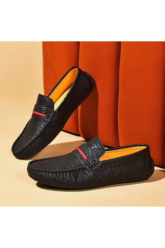 New Spring Loafers Men | Slip-On Bean Shoes Flat Casual Shoes Non-Slip Lazy Shoes Breathable Comfortable 100 Single Shoes Non-Slip Rubber Soles Lightweight Wear-Resistant Home Two Wear