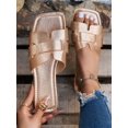 thumbnail image 1 of New Spring Summer Trendy H Slippers For Women In Roman Style  Comfortable Flat Slides With Embossed Texture In Black  Beige  And Brown Colors  Recommended By Fashion Bloggers  Suitable Fo, 1 of 7