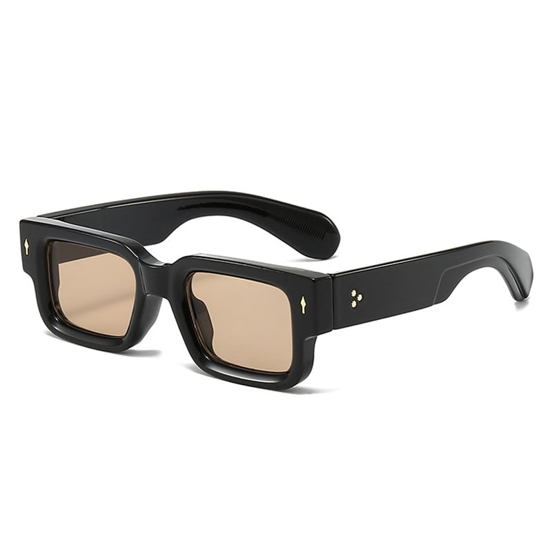 New Square Sunglasses Women Vintage Rivets Trending Clear