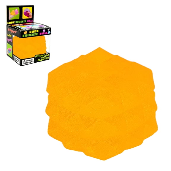 New Squishies Squeeze Toy Cube For Kids Adults, Soft Slow Rebound Sensory Toy Autism ADHD Anxiety Stress Ball, Frosted Rhombus Cube Stress Relief, Home Office Funny Gag Toy, Orange