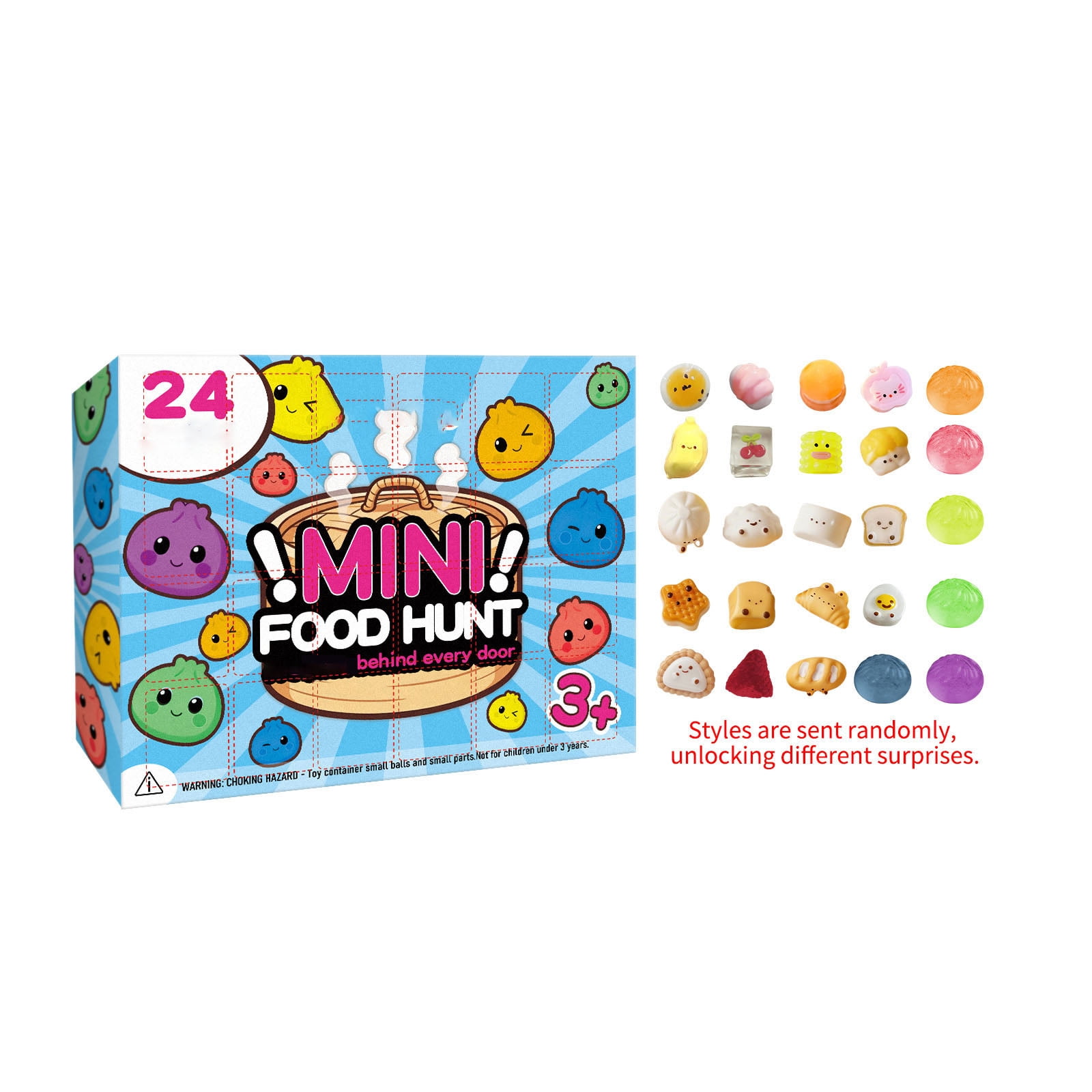 New Squishy 24 Mini Food Fidget Cute Soft Rubber stress Relief Gifts