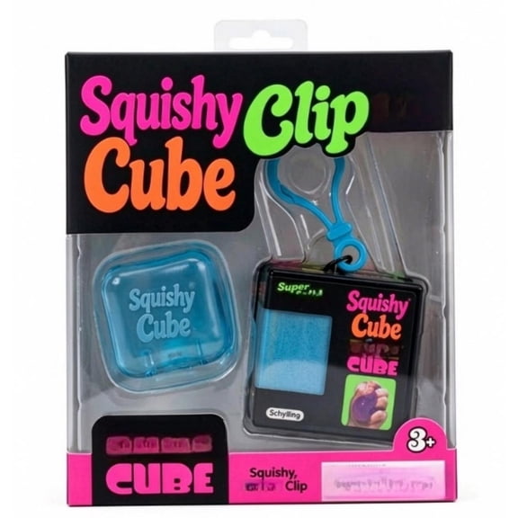 New Squishy Cube Clip Sensory Fidget Toy with Travel Storage Case Christmas Gift Stocking Stuffer for Boys/Girls