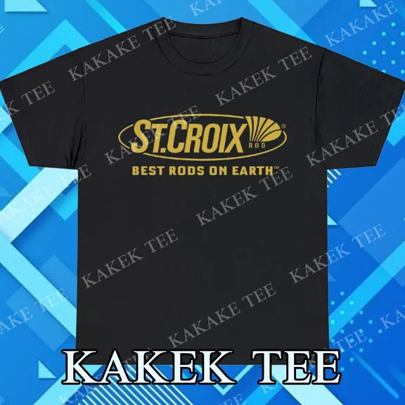 New St Croix Rods Fishing Logo T-Shirt Funny Size S to 5XL