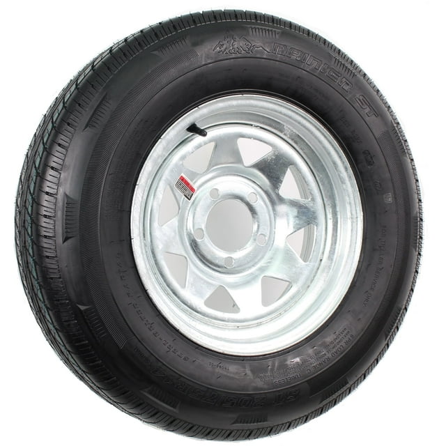 Radial Trailer Tire On Rim ST205/75R14 14 in. 5 Lug Wheel Galvanized Spoke simolary.com 8 Radial Trailer Tire On Rim ST205/75R14 14 in. 5 Lug Wheel Galvanized Spoke - Image 2