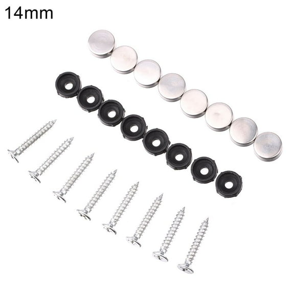 New Stainless Steel Advertising Screws Nails Decoration Screw Covers Mirror Fasteners Mirror Fixing Nails Screws Decorative Cap 14MM