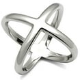 thumbnail image 1 of New Stainless Steel Cross X Love Promise Modern Unique Eternity Band Ring Anillo Para Mujer, 1 of 6