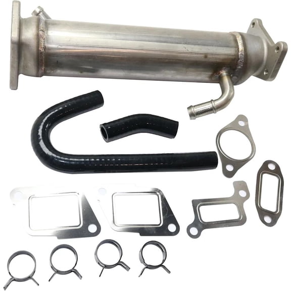 New Stainless Steel EGR Cooler Compatible With Chevrolet GMC C4500 Topkick C4V042 8 Cyl 6.6L C4500 Kodiak C4C044 8 Cyl 6.6L Silverado 3500 LS 8 Cyl 6.6L 2004-2005 By 97303654