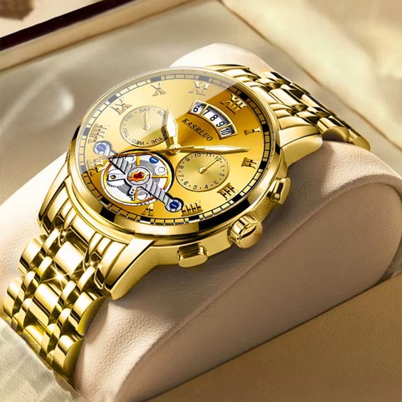 New Stainless Steel High-Value Men's Fashion Luminous Waterproof Watch with Steel Band