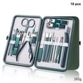 thumbnail image 1 of New Stainless Steel Nail Clipper Set Grooming Tool Set with Portable Case Manicure Art Tool Green Nails Cut (18 pcs), 1 of 7