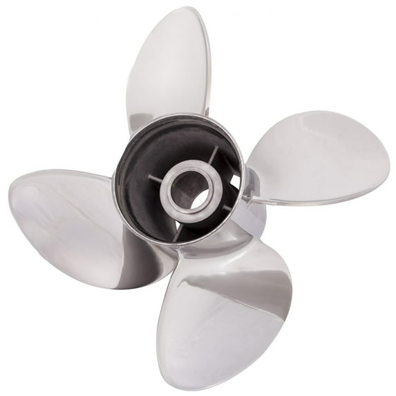 New Stainless Steel Propeller Compatible With Mercury Omc I/O 75-350 HP 1978-2021 By Part Number 9554-140-25 MAR-14425-0L-E0 Diameter 14" x 25" Pitch 4 Blades LH Rubex