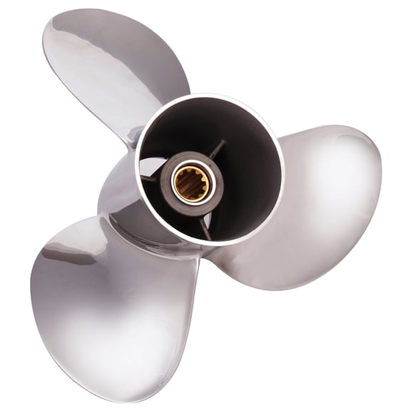 Stainless Steel Propeller 14.25" x 17 Pitch Fits 1978-2018 Nissan Tohatsu BFT115-250 Yamaha 150 175HP 2-Stroke 15-Spline 3-Blade RH Outboard 16314A46 BF115 BF200 Mercury