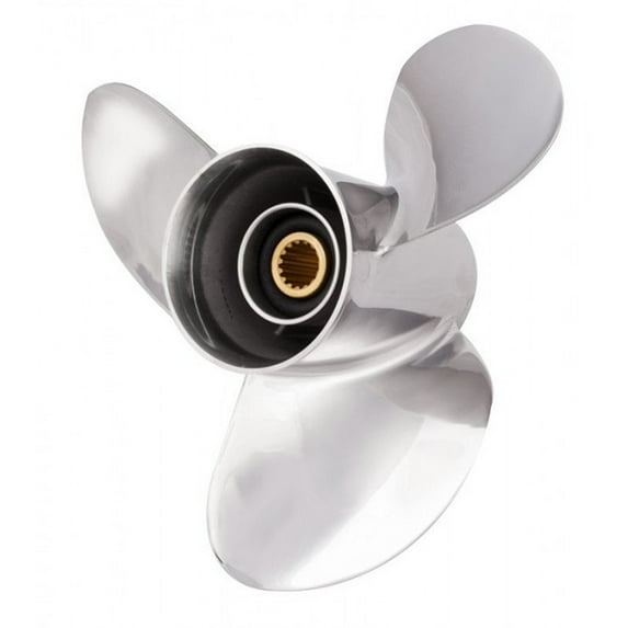 New Stainless Steel Propeller Compatible With Yamaha 4 Stroke 15 Spline 90 50-130 Hp For Years 1999-2021 By Part Number 3442-138-15 Diameter 13.75 Pitch 15 Blades 3 Spline Tooth 15 Left Hand Rotation