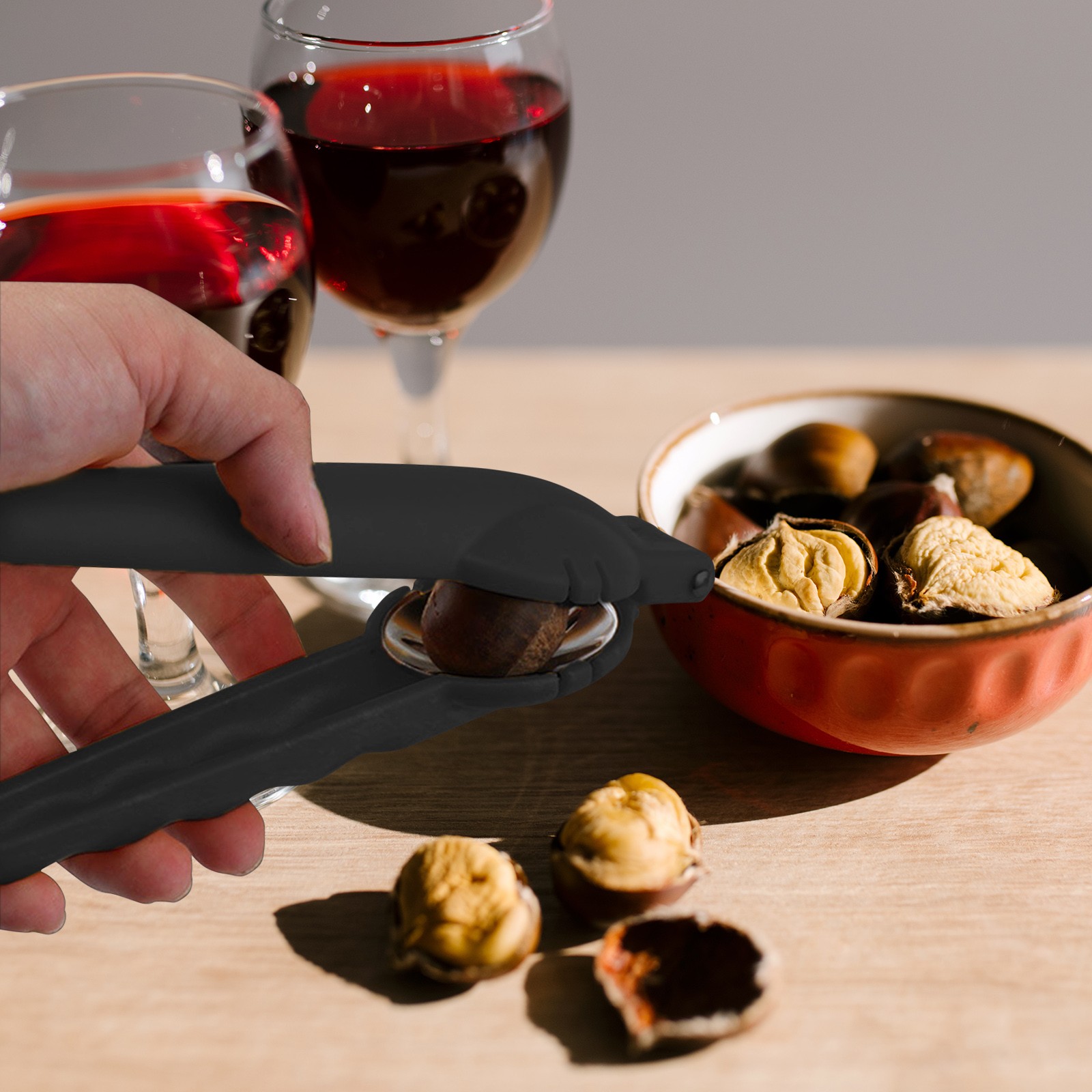 New Stainless Steel Walnut Clip Sponge with Handle for Tub Car Brushes