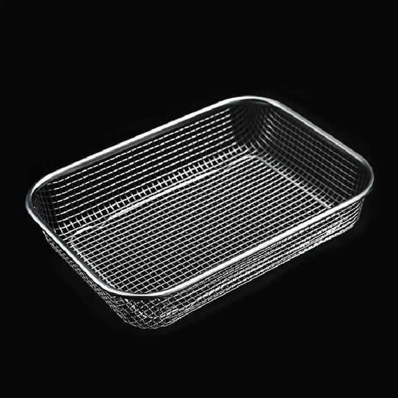 New Stainless Steel Washing basket Sink Strainer Colander Square Mesh Colander Vegetable Storage Basket Washing Basin