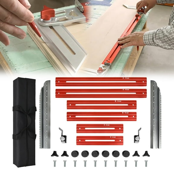 New Stair Measuring Tool New Stair Measuring Tool Stair Measuring Tool 2025 Upgrade Stair Step Formwork Tool For Stairs Shelves And Cutting Drywall (1 Set) Measuring ruler