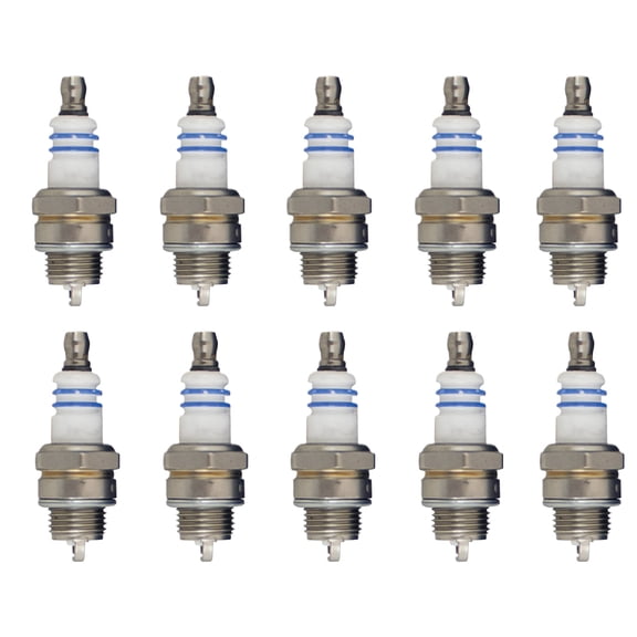 Standard Spark Plug 10-Pack 14mm Compatible with WS7F 7545 Carlton SPCA8 GB Chainsaw Trimmer Blower Husqvarna 340 345 351 353 Stihl 017 018 MS170 MS180 2-Stroke Engine