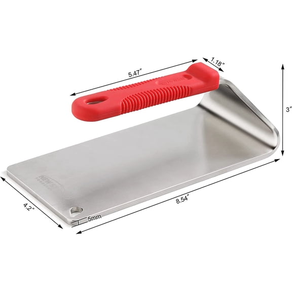 New Star Foodservice 1029079 Extra Heavy Duty Stainless Steel 18/8 Steak Weight/Grill Press, 8.5 x 4.25